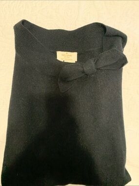 kate spade Black Bow-Accent Crewneck Sweater